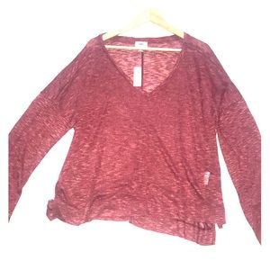 Burgundy Old Navy light sweater